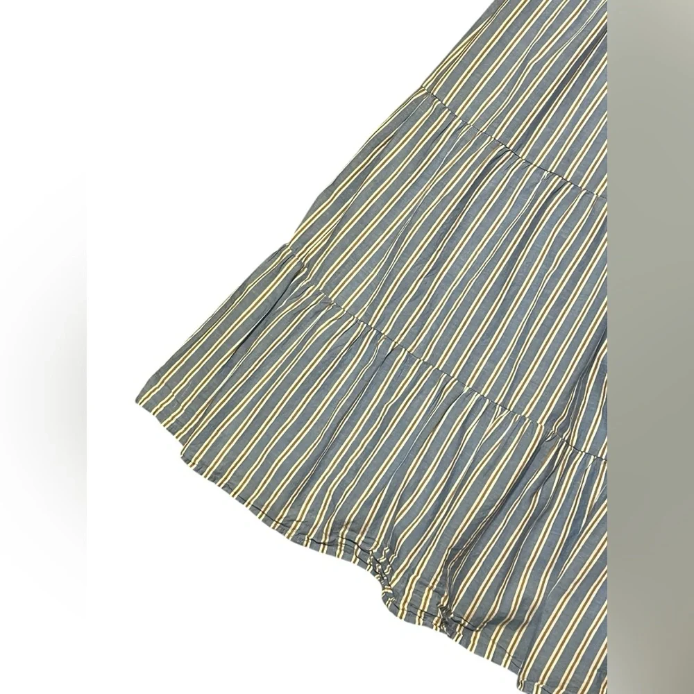 J. Crew Blue and White Striped Maxi Dress